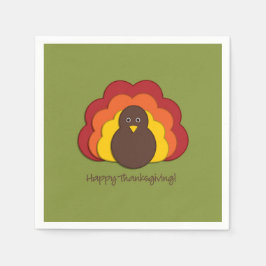 Thanksgiving kalkoen servetten