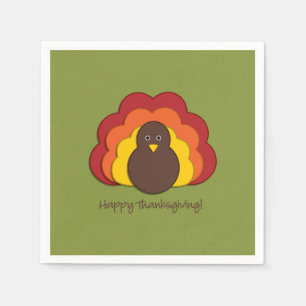Thanksgiving kalkoen servetten
