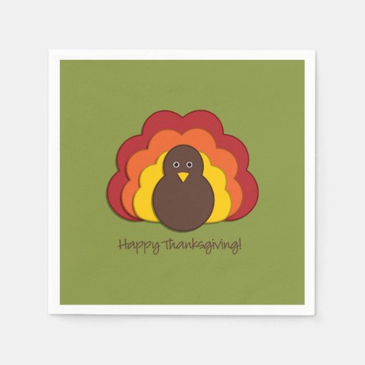 Thanksgiving kalkoen servetten (Voorkant)