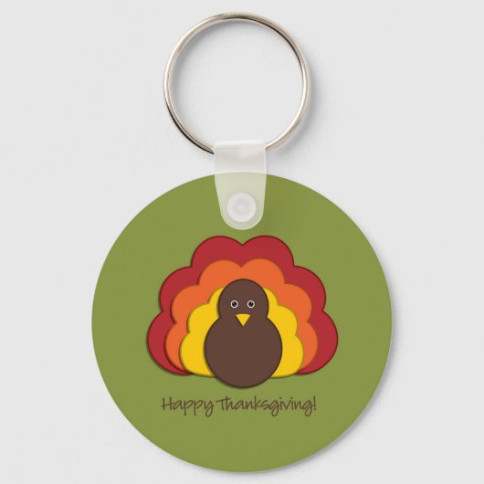 Thanksgiving kalkoen sleutelhanger (Voorkant)