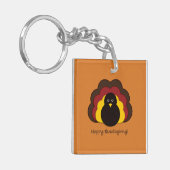 Thanksgiving kalkoen sleutelhanger (Voorkant Links)