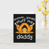 Thanksgiving kalkoen spul me grappige volwassen hu kaart (Gele Bloem)