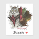 Thanksgiving kalkoen sticker (Vel)