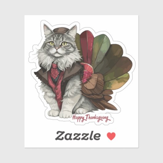 Thanksgiving kalkoen sticker (Vel)