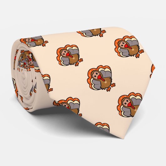 Thanksgiving kalkoen stropdas (Opgerold)