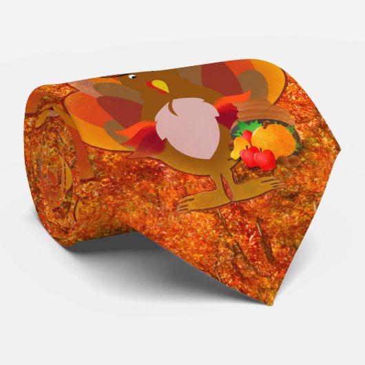 Thanksgiving kalkoen stropdas (Opgerold)