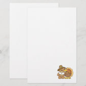 thanksgiving kalkoen teddybeer ontwerp briefpapier (Voorkant / Achterkant)