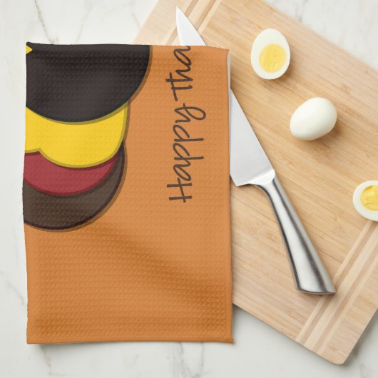 Thanksgiving kalkoen theedoek (Quarter Fold)