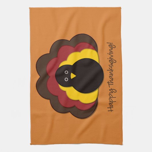 Thanksgiving kalkoen theedoek (Verticaal)