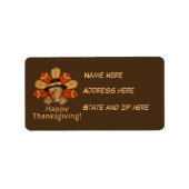 Thanksgiving kalkoen Vakantie adres label (Voorkant)