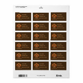 Thanksgiving kalkoen Vakantie adres label (Full Sheet)