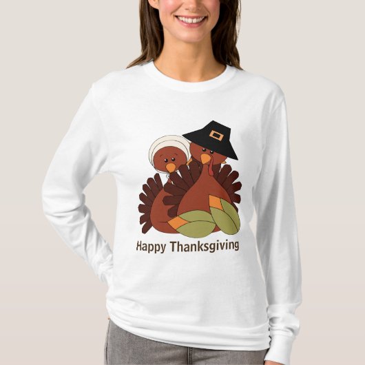 Thanksgiving kalkoen Vakantie vrouwen t-shirt (Voorkant)