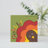 Thanksgiving kalkoen verbergen kaart (Staand voorkant)