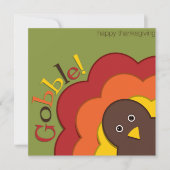 Thanksgiving kalkoen verbergen kaart (Voorkant)