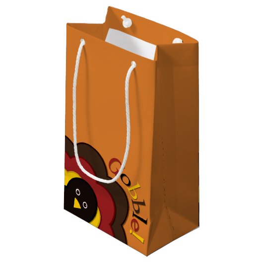 Thanksgiving kalkoen verbergen klein cadeauzakje (Voorkant Gekanteld)