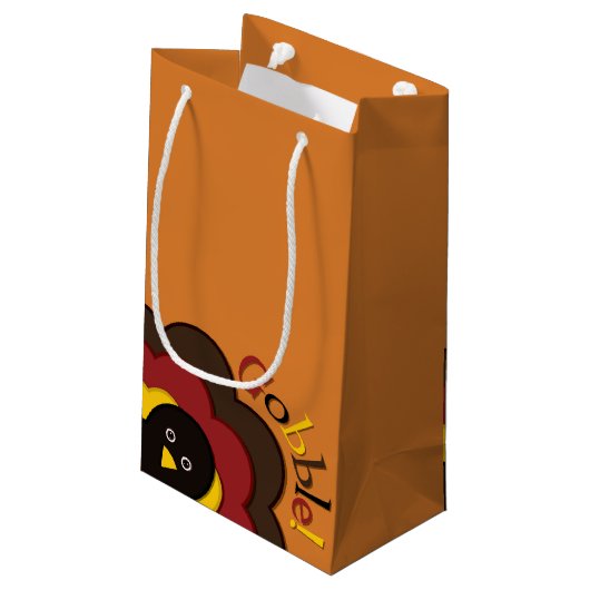 Thanksgiving kalkoen verbergen klein cadeauzakje (Achterkant Gekanteld)