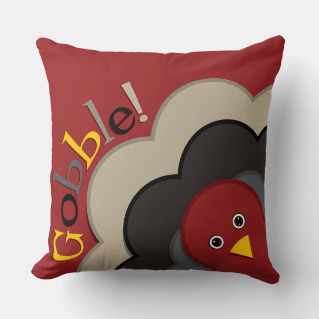 Thanksgiving kalkoen verbergen kussen (Voorkant)