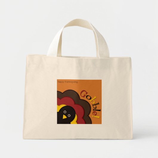 Thanksgiving kalkoen verbergen mini tote bag (Voorkant)