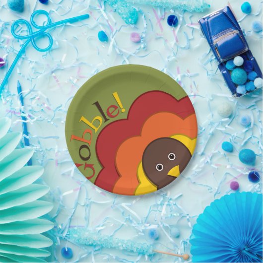 Thanksgiving kalkoen verbergen papieren bordje (Feest)