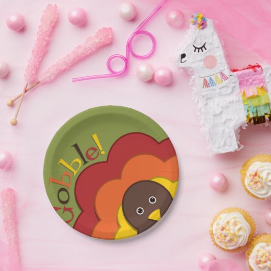 Thanksgiving kalkoen verbergen papieren bordje (Feest)