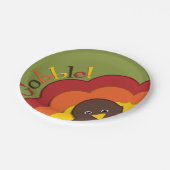 Thanksgiving kalkoen verbergen papieren bordje (Gekanteld)