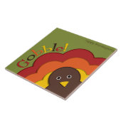 Thanksgiving kalkoen verbergen tegeltje (Zijkant)