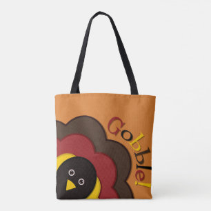 Thanksgiving kalkoen verbergen tote bag