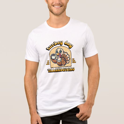 Thanksgiving kalkoendag Tri-Blend shirt (Voorkant)