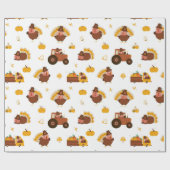 Thanksgiving kalkoenen cadeaupapier (Vlak)