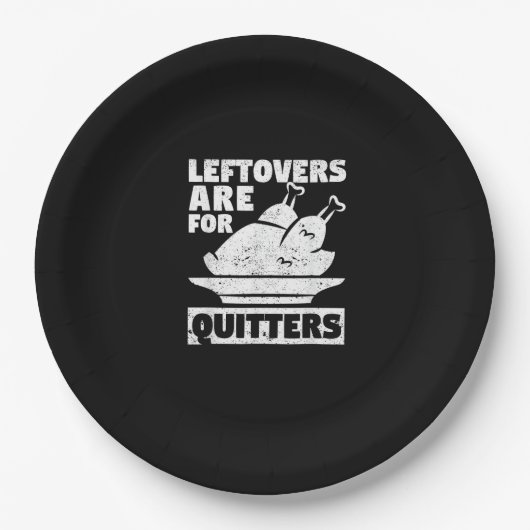 Thanksgiving - kalkoenen - dagloners zijn voor Q Papieren Bordje (Voorkant)