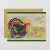 Thanksgiving kalkoenen en hooibergen Briefkaart (Voorkant / Achterkant)