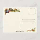  Thanksgiving kalkoenen en pompoen Feestdagenkaart (Achterkant)