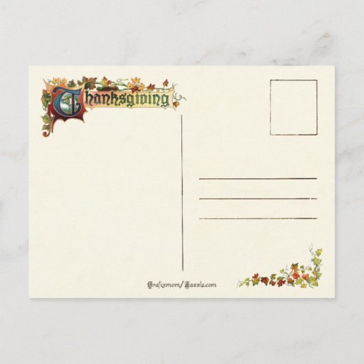  Thanksgiving kalkoenen en pompoen Feestdagenkaart (Achterkant)