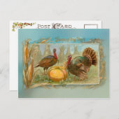 Thanksgiving kalkoenen en pompoen Feestdagenkaart (Voorkant / Achterkant)