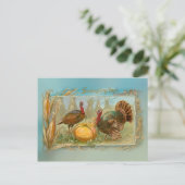 Thanksgiving kalkoenen en pompoen Feestdagenkaart (Staand voorkant)