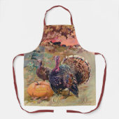 Thanksgiving kalkoenen en pompoen Schort (Voorkant)