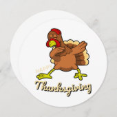 Thanksgiving kalkoenen kaart (Voorkant / Achterkant)