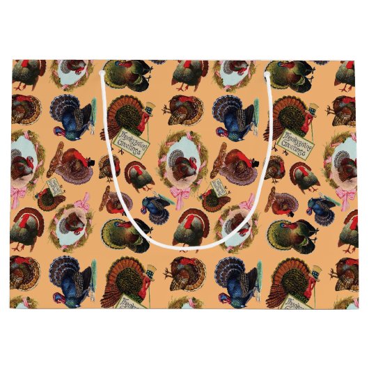  Thanksgiving Kalkoenen Large Cadeautasje (Voorkant)