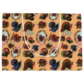  Thanksgiving Kalkoenen Large Cadeautasje (Achterkant)
