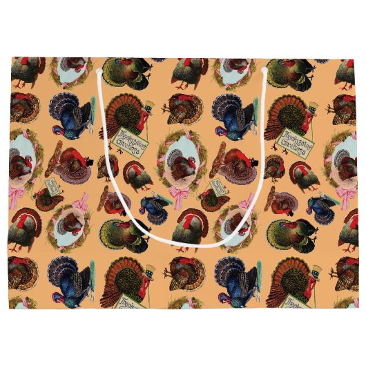  Thanksgiving Kalkoenen Large Cadeautasje (Achterkant)