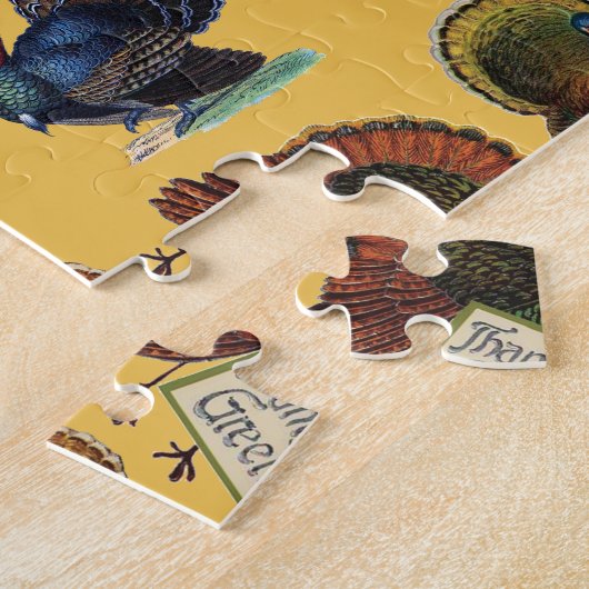   Thanksgiving Kalkoenen Legpuzzel (Zijkant)