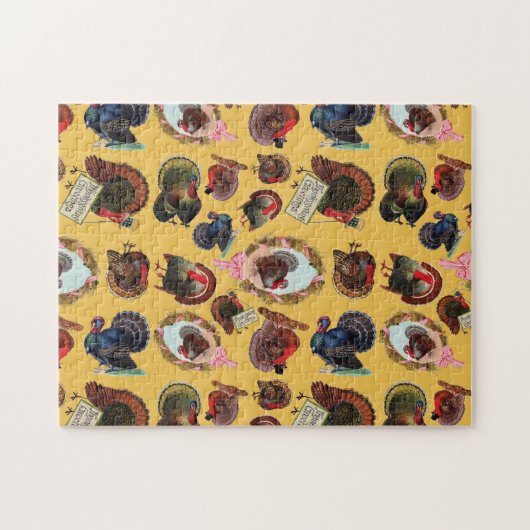   Thanksgiving Kalkoenen Legpuzzel (Horizontaal)