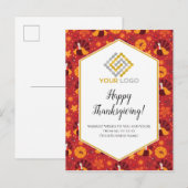 Thanksgiving Kalkoenen Logo Business Briefkaart (Voorkant / Achterkant)