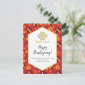 Thanksgiving Kalkoenen Logo Business Briefkaart (Staand voorkant)