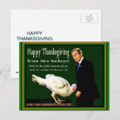 Thanksgiving kalkoenen - MAIL DIRECT NAAR DE ONTVA Feestdagenkaart (Voorkant / Achterkant)