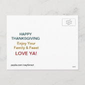 Thanksgiving kalkoenen - MAIL DIRECT NAAR DE ONTVA Feestdagenkaart (Achterkant)