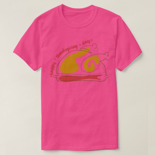 Thanksgiving kalkoenen met Happy Thanksgiving D T-shirt (Design voorkant)