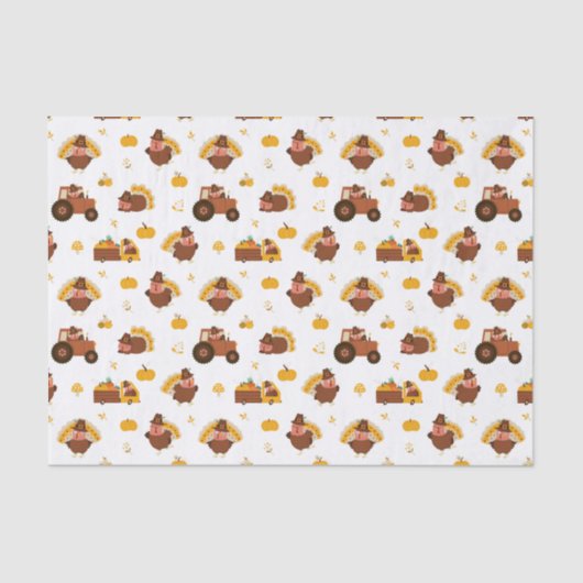 Thanksgiving kalkoenen tissuepapier (Voorkant)