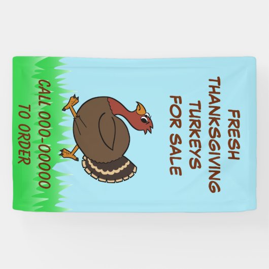 Thanksgiving kalkoenen voor verkoopbare zakelijke  spandoek (Horizontaal)