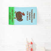 Thanksgiving kalkoenen voor verkoopbare zakelijke  spandoek (Insitu)